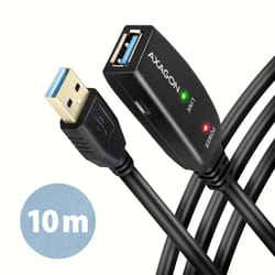 Axagon N ADR-310 USB 3.2 Gen 1 A-M -> A-F aktivni prodluovaci repeater kabel câble USB USB 3.2 Gen 1 (3.1 Gen 1) 10 m USB A Noir