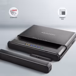 Axagon ADSA-CC USB-C 10Gbps - NVMe M.2 SSD & SATA 2.5/3.5 SSD/HDD CLONE MASTER 2 - Digital/Daten - NVMe USB 3.2 Gen 2 (3.1 Gen 2) Type-C Noir - Vue supplémentaire 3