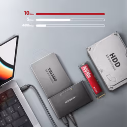 Axagon ADSA-CC USB-C 10Gbps - NVMe M.2 SSD & SATA 2.5/3.5 SSD/HDD CLONE MASTER 2 - Digital/Daten - NVMe USB 3.2 Gen 2 (3.1 Gen 2) Type-C Noir - Vue supplémentaire 5