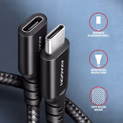 Axagon BUCM32-CF15AB câble USB USB 3.2 Gen 2x2 1,5 m USB C Noir - Vue supplémentaire 3