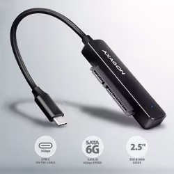 Axagon ADSA-FP2C USB-C 5Gbps - SATA 6G, 2.5 SSD/HDD SLIM adapter - Adapter - Digital/Daten carte et adaptateur d'interfaces