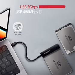 Axagon ADSA-FP2C USB-C 5Gbps - SATA 6G, 2.5 SSD/HDD SLIM adapter - Adapter - Digital/Daten carte et adaptateur d'interfaces
