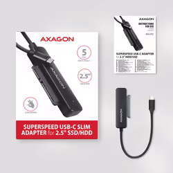 Axagon ADSA-FP2C USB-C 5Gbps - SATA 6G, 2.5 SSD/HDD SLIM adapter - Adapter - Digital/Daten carte et adaptateur d'interfaces - Vue supplémentaire 6