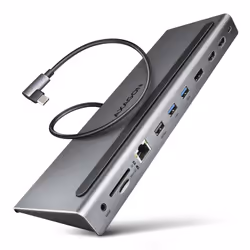 Axagon HMC-4KX3, Avec fil, USB 3.2 Gen 1 (3.1 Gen 1) Type-C, 100 W, 3,5 mm, 1.4/2.3, 10,100,1000 Mbit/s