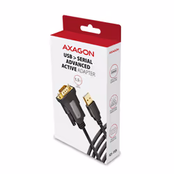 Axagon ADS-1PQN USB-A 2.0 - serial RS-232 DB9-M FTDI adapter cable 1.5m - Adapter - Digital/Daten câble Série Noir 1,5 m USB Type-A - Vue supplémentaire 7