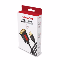 Axagon ADS-1PSN USB-A 2.0 - serial RS-232 DB9-M Prolific adapter cable 1.5m - Adapter - Digital/Daten câble Série Noir 1,5 m USB Type-A - Vue supplémentaire 7