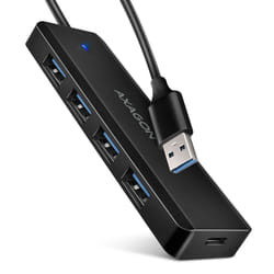 Axagon HUE-C1A hub & concentrateur USB 3.2 Gen 1 (3.1 Gen 1) Type-A 5000 Mbit/s Noir