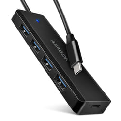 Axagon HUE-C1C hub & concentrateur USB 3.2 Gen 1 (3.1 Gen 1) Type-C 5000 Mbit/s Noir