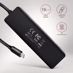 Axagon HUE-C1C hub & concentrateur USB 3.2 Gen 1 (3.1 Gen 1) Type-C 5000 Mbit/s Noir - Vue supplémentaire 5