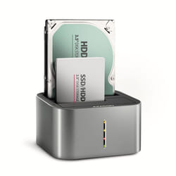 Axagon AXG ADSA-DC - Docking- und Kopierstation 2x 2.5''/3.5'' SATA USB 3.0 - Digital/Daten USB 3.2 Gen 1 (3.1 Gen 1) Type-A Gris