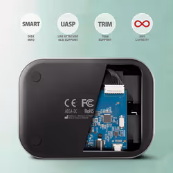 Axagon AXG ADSA-DC - Docking- und Kopierstation 2x 2.5"/3.5" SATA USB 3.0 - Digital/Daten USB 3.2 Gen 1 (3.1 Gen 1) Type-A Gris - Vue supplémentaire 6