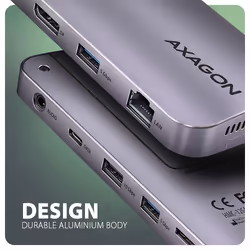 Axagon HMC-12GM2 station d'accueil Avec fil ROG XG Mobile + USB Type-C Gris - Vue supplémentaire 6
