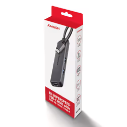 Axagon HMC-5H8K USB 5Gbps hub 2x USB-A USB-C HDMI 8k/30Hz PD 100W kabel USB-C Avec fil USB 3.2 Gen 1 (3.1 Gen 1) Type-C Gris - Vue supplémentaire 8