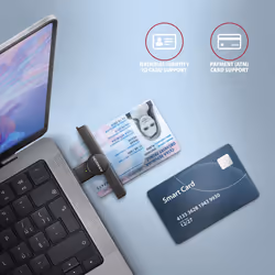 Axagon CRE-SMPA lecteur de cartes à puce USB USB 2.0 Noir - Vue supplémentaire 2