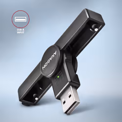 Axagon CRE-SMPA lecteur de cartes à puce USB USB 2.0 Noir - Vue supplémentaire 3