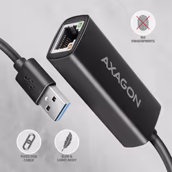 Axagon ADE-AR USB-A 3.2 Gen 1 - Gigabit Ethernet 10/100/1000 Adapter - Adapter - Digital/Daten 1000 Mbit/s - Vue supplémentaire 4