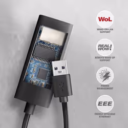 Axagon ADE-AR USB-A 3.2 Gen 1 - Gigabit Ethernet 10/100/1000 Adapter - Adapter - Digital/Daten 1000 Mbit/s - Vue supplémentaire 5