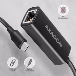 Axagon ADE-ARC USB-C 3.2 Gen 1 - Gigabit Ethernet 10/100/1000 Adapter - Adapter - Digital/Daten 1000 Mbit/s - Vue supplémentaire 4