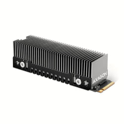 Axagon CLR-M2XT M.2 SSD Passivkühler Aluminium - 2280 M.2 NVMe SSD, Disque électronique Dissipateur thermique/Radiateur Noir, Gris 1 pièce(s)