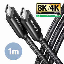 Axagon BUCM4X-CM10AB câble USB USB 3.2 Gen 2x2 1 m USB C Noir