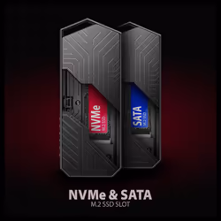 Axagon EEM2-GAM, USB-C 10Gbps - NVMe & SATA SSD GAME M.2 box, bezšroubkový Enceinte ssd Noir - Vue supplémentaire 5