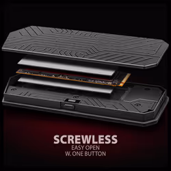 Axagon EEM2-GAM, USB-C 10Gbps - NVMe & SATA SSD GAME M.2 box, bezšroubkový Enceinte ssd Noir - Vue supplémentaire 7