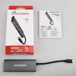 Axagon HMC-5G21 station d'accueil Avec fil USB 3.2 Gen 2 (3.1 Gen 2) Type-C Gris - Vue supplémentaire 8