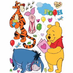 Stickers - Disney - Winnie & ses amis - 425 x 65 cm - Jaune et bleu - Décoration murale