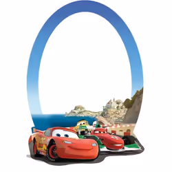 Miroir - Disney - Cars - 15 x 21.5 cm - Bleu - Rouge - Rectangulaire