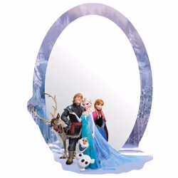 Miroir - Disney - La Reine des Neiges - 21.5 x 15 cm - Bleu ciel - Fixations adhésives incluses