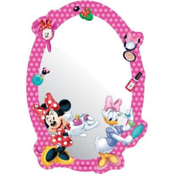 Miroir - Disney - Minnie & Daisy - 15x21.5 cm - Rose/Violet - Fixations adhésives incluses