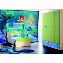 Papier peint - Disney - La Petite Sirène - H 254 x L 360 cm - Motif enfant - Intérieur
