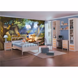 Papier peint - Disney - Blanche Neige - H 255 x L 360 cm - Surface lavable - Colle incluse