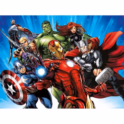 Papier Peint Intissé - Disney - Marvel Avengers - 360 cm x 270 cm - Multicolor - Motif enfant