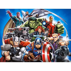 Papier peint intissé - Disney- La bande Marvel Avengers 360 cm x 270 cm Multicolor