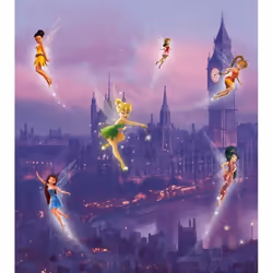 Papier peint - Disney - Fée Clochette - Dimensions XL - Motif enfant - Intérieur