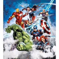 Papier peint - Marvel - Avengers - Multicolor - 180x202 CM - Intissé
