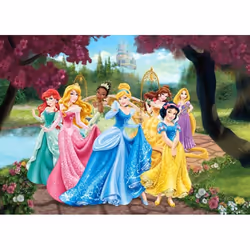 Poster XXL Princesse Disney - Château - Cendrillon - Aurore - Belle - Raiponce - Tiana - Blanche Neige