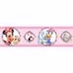 Frise - Disney - Minnie & Daisy - Blanc et Rose - 5m de long - 14cm de largeur