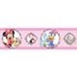 Frise - Disney - Minnie & Daisy - Blanc et Rose - 5m de long - 14cm de largeur