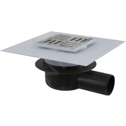 No Brand - Alcadrain Douchegoten - Siphon de sol latéral 150x150 mm, diamètre 50 mm, 2ème niveau d'isolation, obturateur d'odeurs sec,
