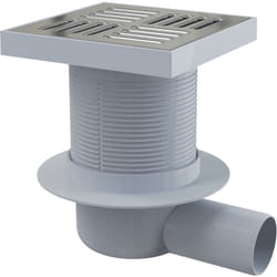 No Brand - Grille de drainage 150×150/50 mm avec drain latéral