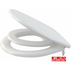 Alcadrain - Toiletzittingen - Abattant wc avec insert intégré, antibactérien, SoftClose, blanc A606
