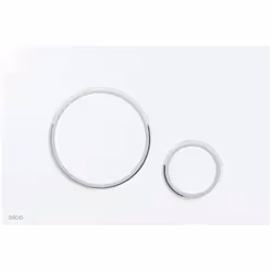 Plaque de déclenchement THIN blanc/chrome brillant Pour les bâtis-supports et les réservoirs de chasse d'eau à encastrer La p ...