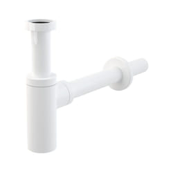 Alca - Siphon pour lavabo universel design 100% métal blanc (A400B)