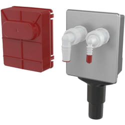 Alcadrain - Siphons - Siphon pour lave-linge, pour le raccordement de deux appareils, encastré, acier inoxydable APS6