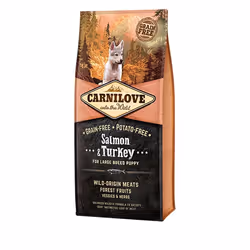 CARNILOVE Salmon & Turkey Large Breed Puppy, Chiot, Saumon, Dinde, 12 kg
