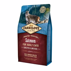 CARNILOVE Salmon Cat Food, Adulte, Toutes races, Poire, Saumon, 400 g