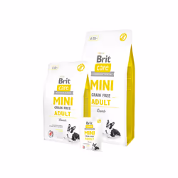 Brit Care Mini Grain Free Adult, Adulte, Mini (5 - 10kg), Agneau, 2 kg