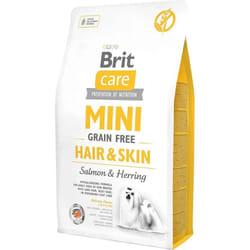 Brit Care Mini Grain Free Hair & Skin Salmon & Herring 2 kg Adulte Hareng, Saumon